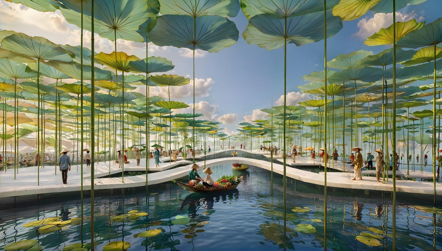 Charmora City áp dụng mô hình "thành phố bọt biển - sponge city". 