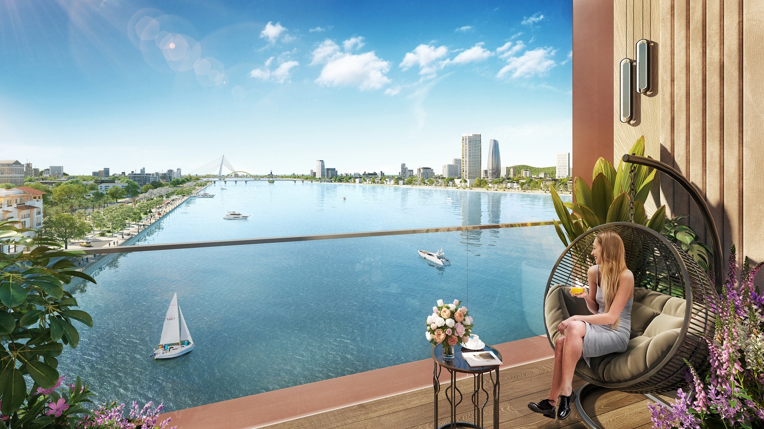 Sun Symphony Residence view từ tòa căn hộ