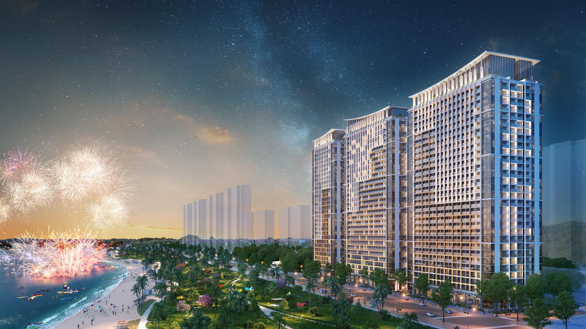 Sun Centro Town sở hữu vị trí trung tâm Bãi Cháy, sát biển, view trọn 1.969 hòn đảo